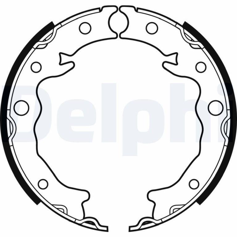 Jeu de mâchoires de frein à main (Mâchoire de frein à main) DELPHI ref. LS2089