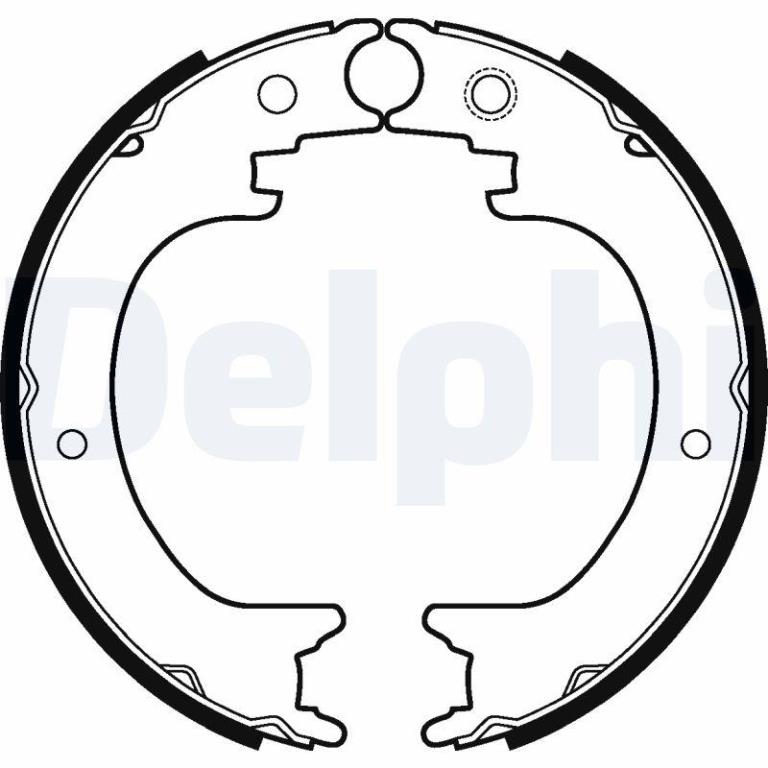 Jeu de mâchoires de frein à main (Mâchoire de frein à main) DELPHI ref. LS2121
