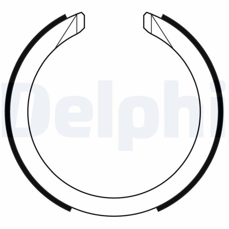 Jeu de mâchoires de frein à main (Mâchoire de frein à main) DELPHI ref. LS2169