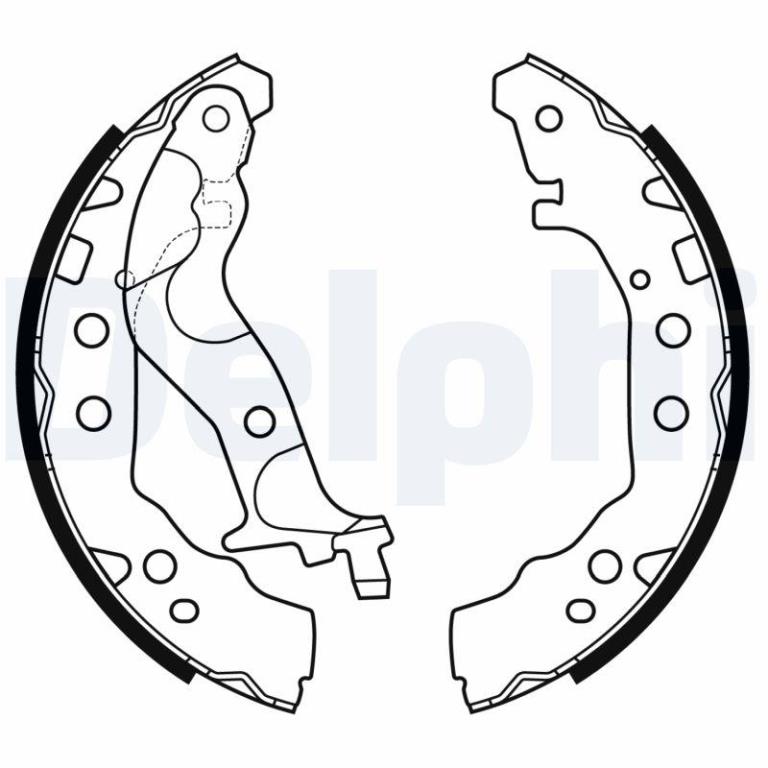 Juego de 4 zapatas de frenos DELPHI ref. LS2175