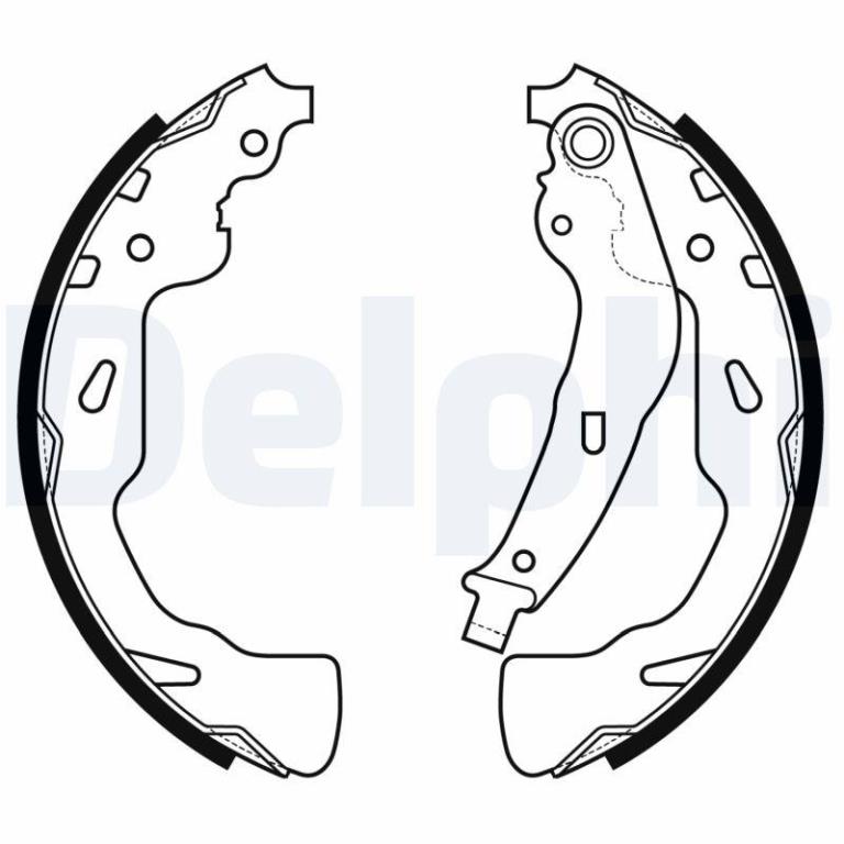 Juego de 4 zapatas de frenos DELPHI ref. LS2176