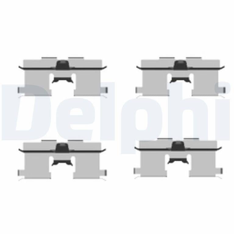 Kit acessórios de pastilhas de travão DELPHI LX0407