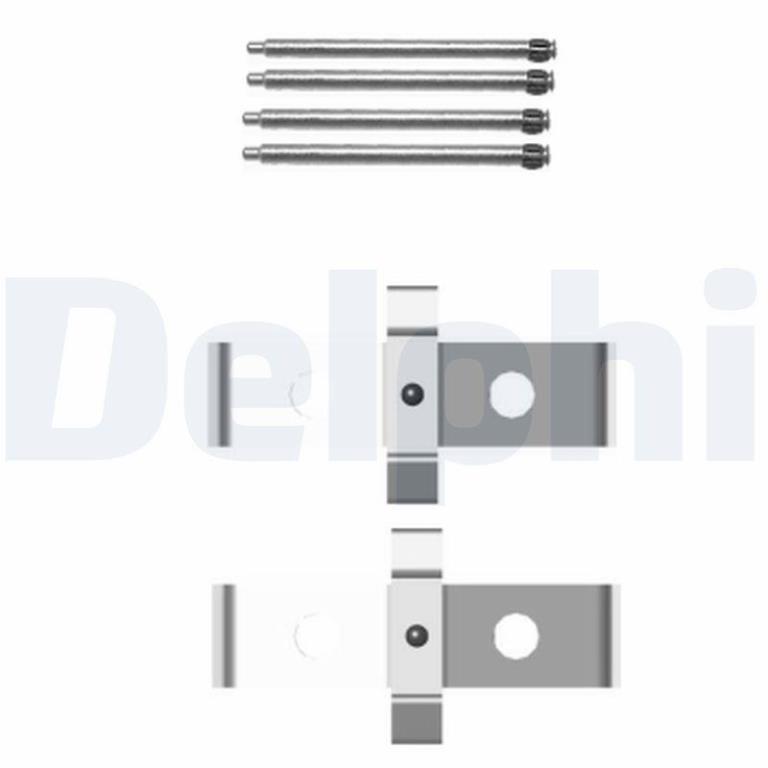 Kit acessórios de pastilhas de travão DELPHI LX0408