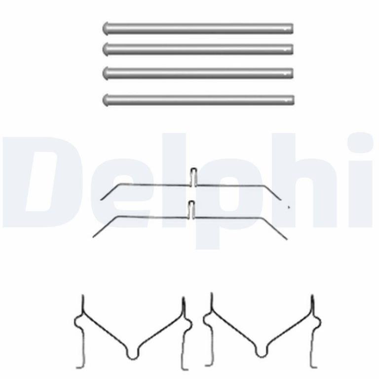 Kit acessórios de pastilhas de travão DELPHI LX0470