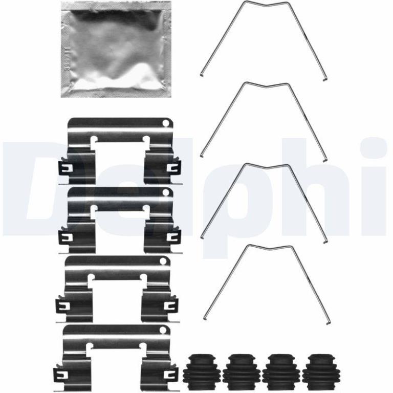 Kit d'accessoires pour plaquette de frein à disque DELPHI LX0713