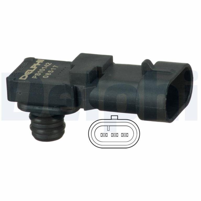 Sensor, presión colector de admisión DELPHI ref. PS10142