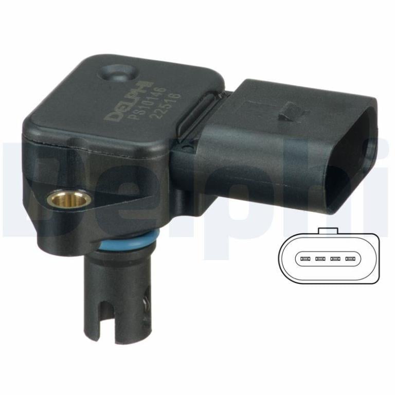 Sensor, presión colector de admisión DELPHI ref. PS10146