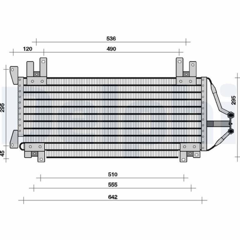 Condenseur, climatisation (Radiateur de climatisation) DELPHI ref. TSP0225060