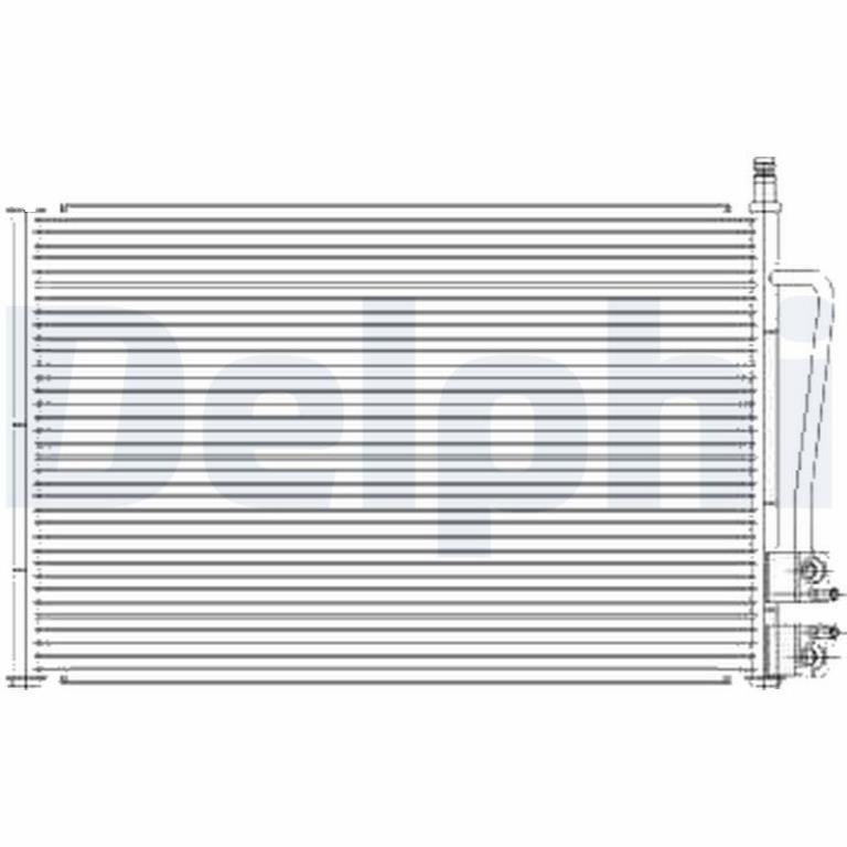 Condenseur, climatisation (Radiateur de climatisation) DELPHI ref. TSP0225459