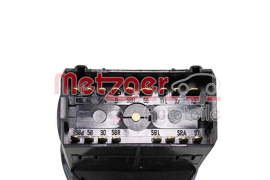 Interruptor, luz principal (Mando de luces) METZGER 0916088