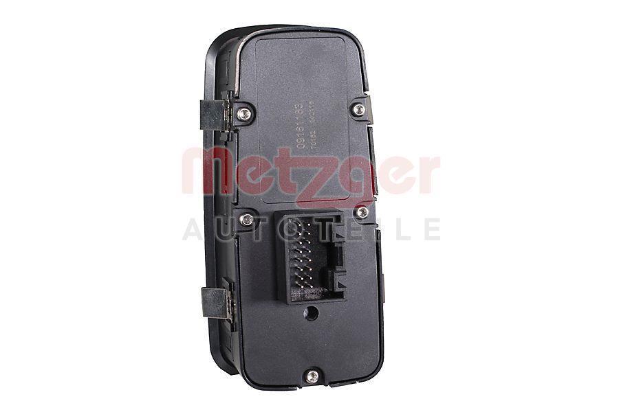 Interrupteur, lève-vitre (Bouton de lève-vitre) METZGER 09161183