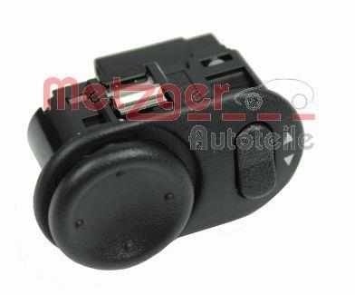 Commande, ajustage du miroir (Manette de réglage rétroviseur) METZGER ref. 0916233