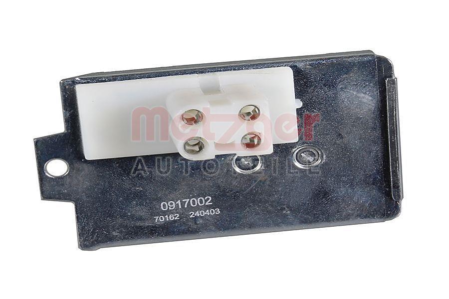 Résistance, pulseur d'air habitacle (Élément de commande, chauffage/ventilation) METZGER ref. 0917002