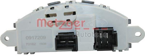 Résistance, pulseur d'air habitacle (Élément de commande, chauffage/ventilation) METZGER ref. 0917209