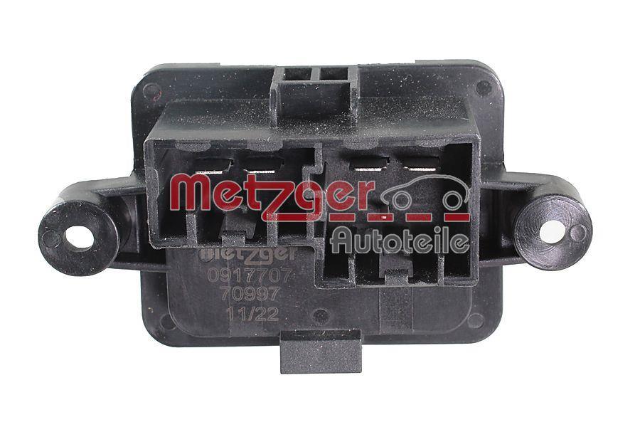 Régulateur, pulseur d'air habitacle (Élément de commande, chauffage/ventilation) METZGER 0917707