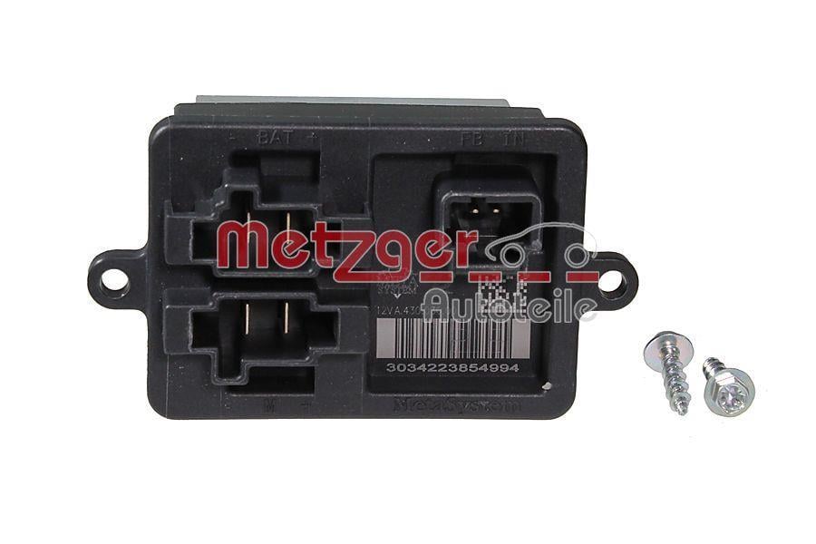 Résistance, pulseur d'air habitacle (Élément de commande, chauffage/ventilation) METZGER ref. 0917745