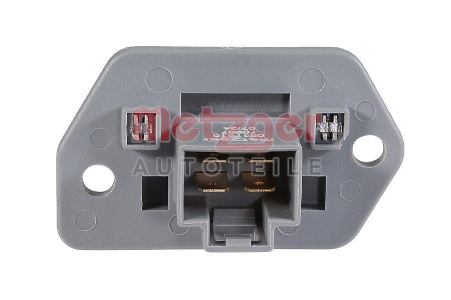 Résistance, pulseur d'air habitacle (Élément de commande, chauffage/ventilation) METZGER ref. 0917810