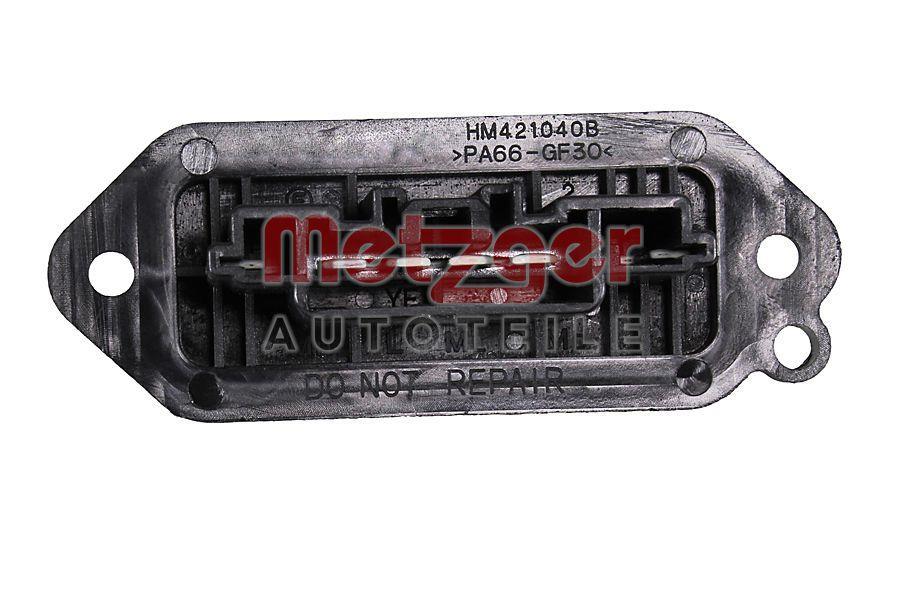 Résistance, pulseur d'air habitacle (Élément de commande, chauffage/ventilation) METZGER ref. 0917863
