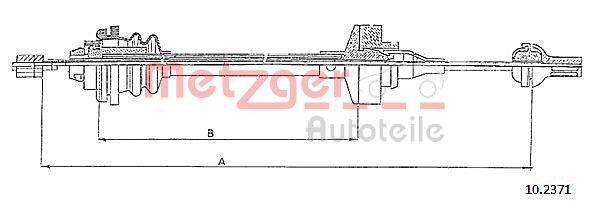 Cabo de embraiagem METZGER ref. 10.2371