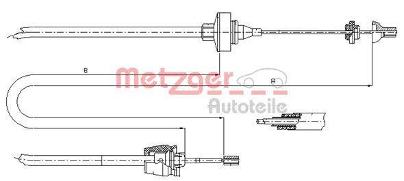 Câble d'embrayage METZGER ref. 10.2372