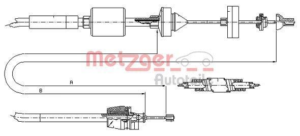 Cabo de embraiagem METZGER ref. 10.2843