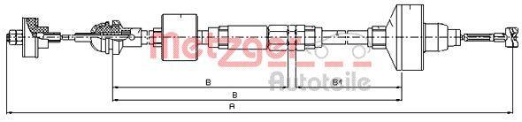 Câble d'embrayage METZGER ref. 10.3139