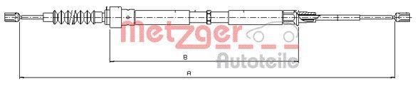 Cable de freno de mano METZGER ref. 10.7504