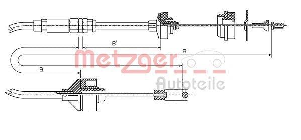 Cabo de embraiagem METZGER ref. 11.2195