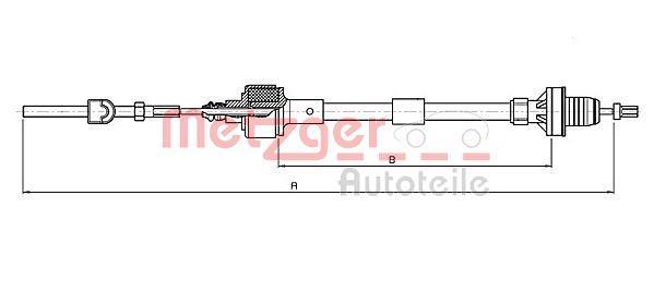 Câble d'embrayage METZGER ref. 11.2532