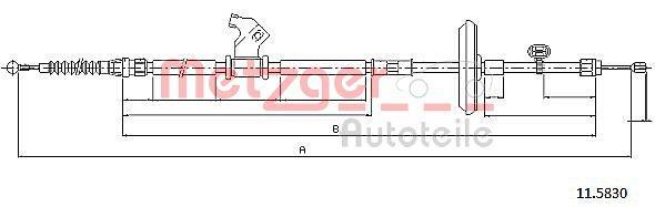 Cable de freno de mano METZGER ref. 11.5830