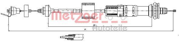 Cable de accionamiento, accionamiento del embrague METZGER ref. 11.2154