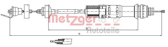 Câble d'embrayage METZGER ref. 11.2198