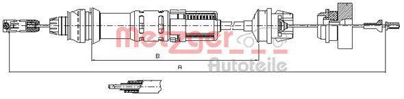 Cabo de embraiagem METZGER ref. 11.2280