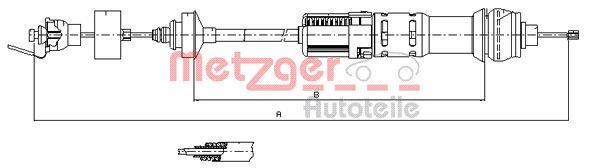 Câble d'embrayage METZGER ref. 11.2284