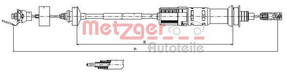 Cabo de embraiagem METZGER ref. 11.3924