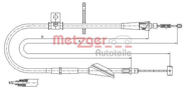 Cable de freno de mano METZGER ref. 11.5745