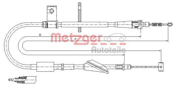 Cable de freno de mano METZGER ref. 11.5746