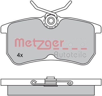 Jeu de 4 plaquettes de frein METZGER ref. 1170025