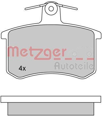 Jeu de 4 plaquettes de frein METZGER ref. 1170030