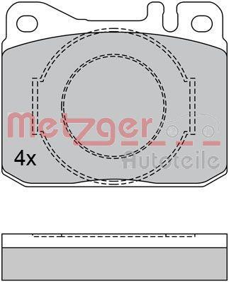 Jeu de 4 plaquettes de frein METZGER ref. 1170385
