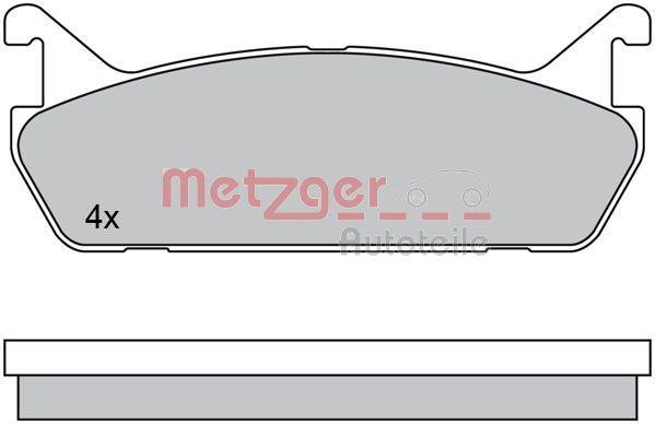 Jogo de 4 pastilhas de travão METZGER ref. 1170448