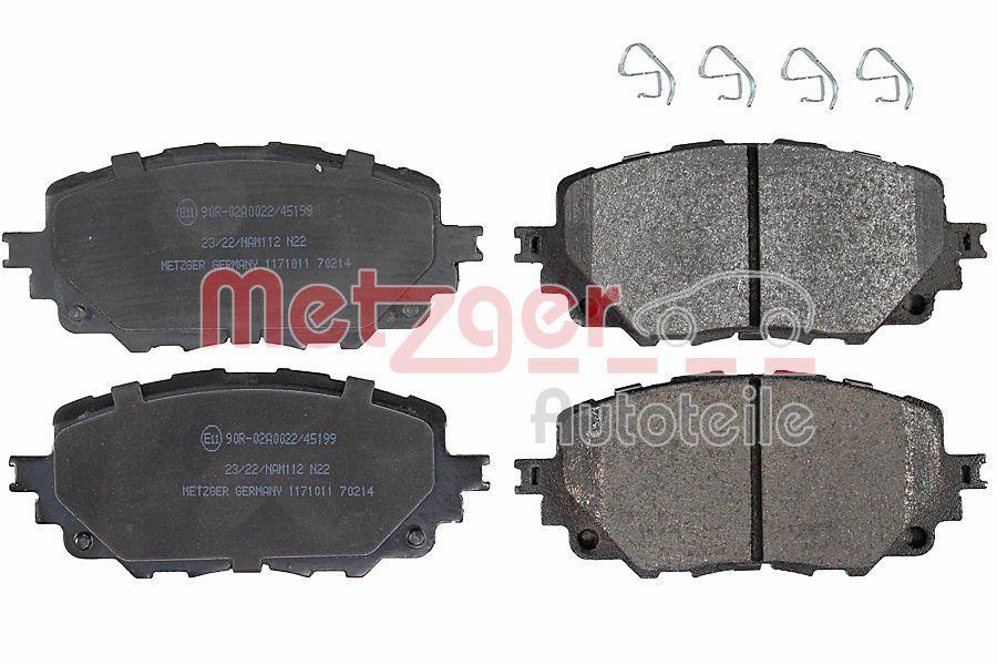 Jeu de 4 plaquettes de frein METZGER ref. 1171011