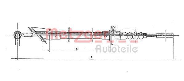 Cabo de embraiagem METZGER ref. 1172.1