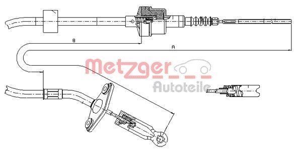 Câble d'embrayage METZGER ref. 12.7200