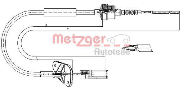 Cabo de embraiagem METZGER ref. 12.7201