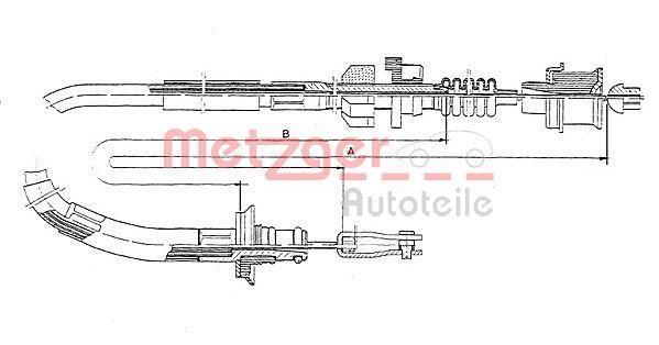 Câble d'embrayage METZGER ref. 18.162