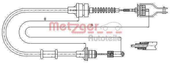 Câble d'embrayage METZGER ref. 18.0072
