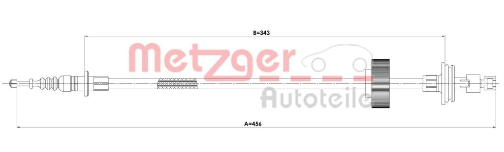 Cable de freno de mano METZGER ref. 1E.ME002