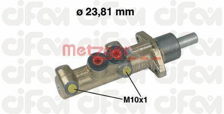 Cilindro principal de freno (Bomba de freno) METZGER ref. 202-298