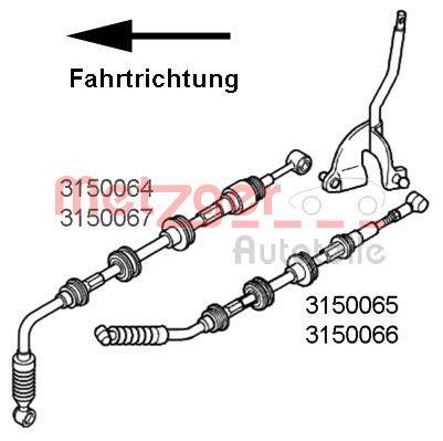 Cable para caja de cambios manual METZGER ref. 3150064